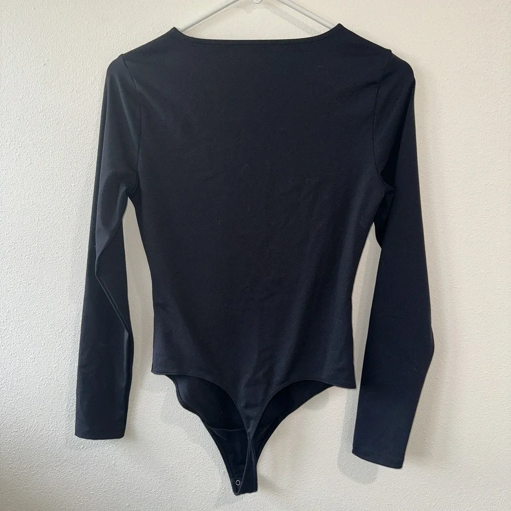 Ambercombie And Fitch Top‎ Bodysuit Long Sleeve Black Size S